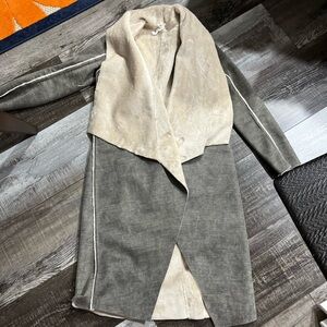 Two-Tone Gray and Cream sweater